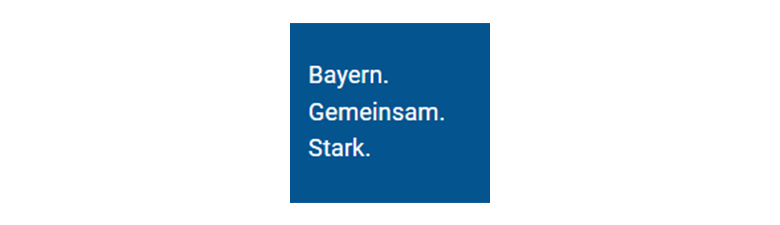 Zeichen von der Seiten-Leiste Bayern Gemeinsam Stark. 